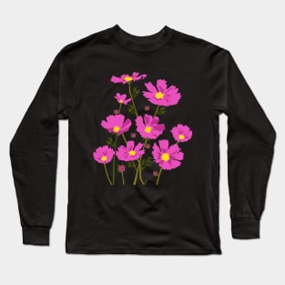 Cosmos Purple Flower Long Sleeve T-Shirt